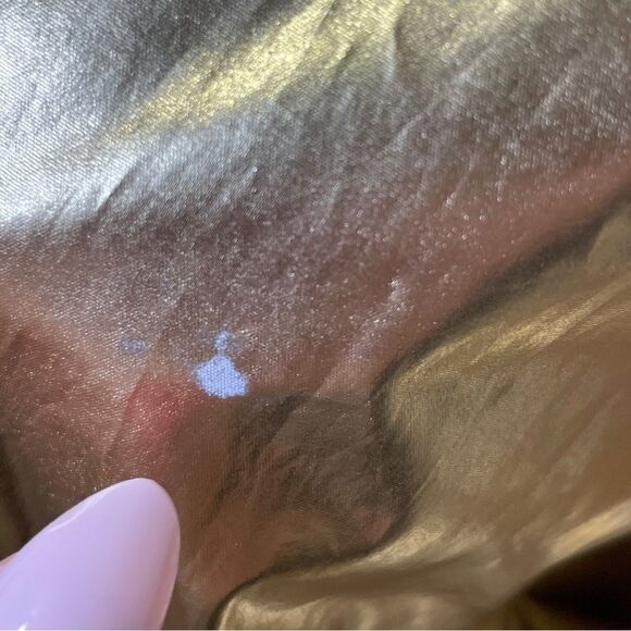 Fila Anorak Metallic Women’s Windbreaker Jacket Gold With Black Letters Size XL - Picture 5 of 14